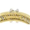 Image 4 : Mavito Solid Platinum 18k Yellow Gold Twisted Wire & X Eternity Band Ring Sz 5.5