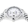 Image 9 : Rolex Mens Stainless Steel White Roman 36MM Diamond And Sapphire Datejust Wristw