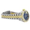 Image 4 : Rolex Ladies Quickset 18K Gold And Steel Blue Vignette Diamond Datejust Wristwat