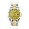 Image 2 : Rolex Mens Two Tone Gold And Steel Champagne Index Datejust Wristwatch 36MM