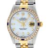 Image 1 : Rolex Mens Two Tone And Stainless Steel White Diamond And Sapphire Datejust Wris