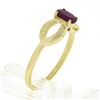 Image 7 : 14k Yellow Gold 0.70 ctw Oval Ruby Solitaire Dual Finish Open Infinity Sides Rin
