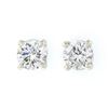 Image 1 : NEW 14k White Gold .30 ctw Round Brilliant Prong Set Diamond Classic Stud Earrin