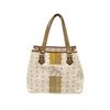 Image 1 : MCM White Leather Lion Visetos Shopper Bag