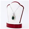 Image 3 : 5.62 ctw Emerald and 0.60 ctw Diamond 18K White Gold Pendant/Necklace