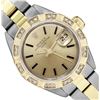 Image 1 : Rolex Ladies Two Tone Gold And Steel Champagne Dial Pyramid Bezel Oyster Band Da