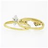 Image 7 : 14K TT Gold 0.70 ctw Marquise Diamond Solitaire Engagement Custom Wedding Ring S