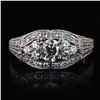 Image 1 : 0.70 ctw SI3 CLARITY CENTER Diamond Platinum Ring (2.16 ctw Diamonds)