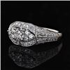Image 2 : 0.70 ctw SI3 CLARITY CENTER Diamond Platinum Ring (2.16 ctw Diamonds)
