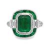 Image 1 : 5.00 ctw Emerald and 1.06 ctw Diamond Ring - 14KT White Gold
