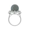 Image 3 : 12.5mm Tahitian Pearl and 0.71 ctw Diamond 14K White Gold Ring