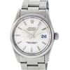 Image 1 : Rolex Mens Quickset Stainless Steel Sapphire Silver Index Dial Oyster Band Datej