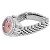 Image 4 : Rolex Ladies Stainless Steel Salmon Dial White Gold Diamond Bezel Datejust Hidde