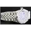 Image 9 : Rolex Mens Stainless Steel Blue Vignette Diamond And Sapphire Datejust Wristwatc