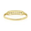 Image 6 : Antique 14k Yellow Gold Palladium Top .12 ctw Single Cut Diamond Channel Band Ri