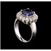Image 4 : 14KT White Gold 2.25 ctw Tanzanite and Diamond Ring