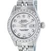 Image 1 : Rolex Ladies Stainless Steel Silver Diamond Bezel Wristwatch