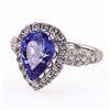Image 1 : 2.66 ctw Tanzanite and 0.71 ctw Diamond 14K White Gold Ring