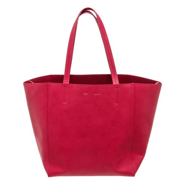 Celine Pink Leather Phantom Cabas Tote Bag