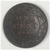 Image 1 : Canadian Large Cent 1900 NO-H Semi Key Date EF+