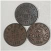 Image 1 : Canadian Small  Cent 1929 X 3 Fine to AU+