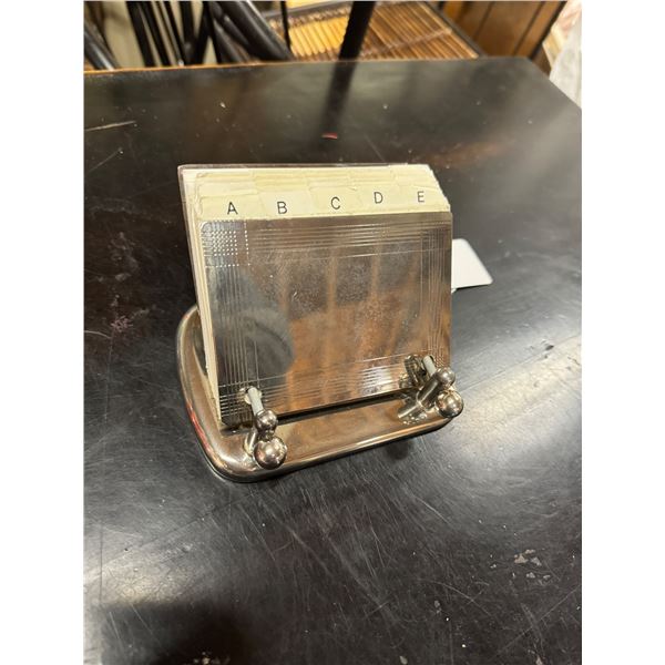 Vintage index card holder