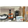 Image 3 : SHELF LOT OF ASSORTED ITEMS INCLUDING; SOAP DISPENSERS, DYNATRAP, STEAM IRON AND MORE