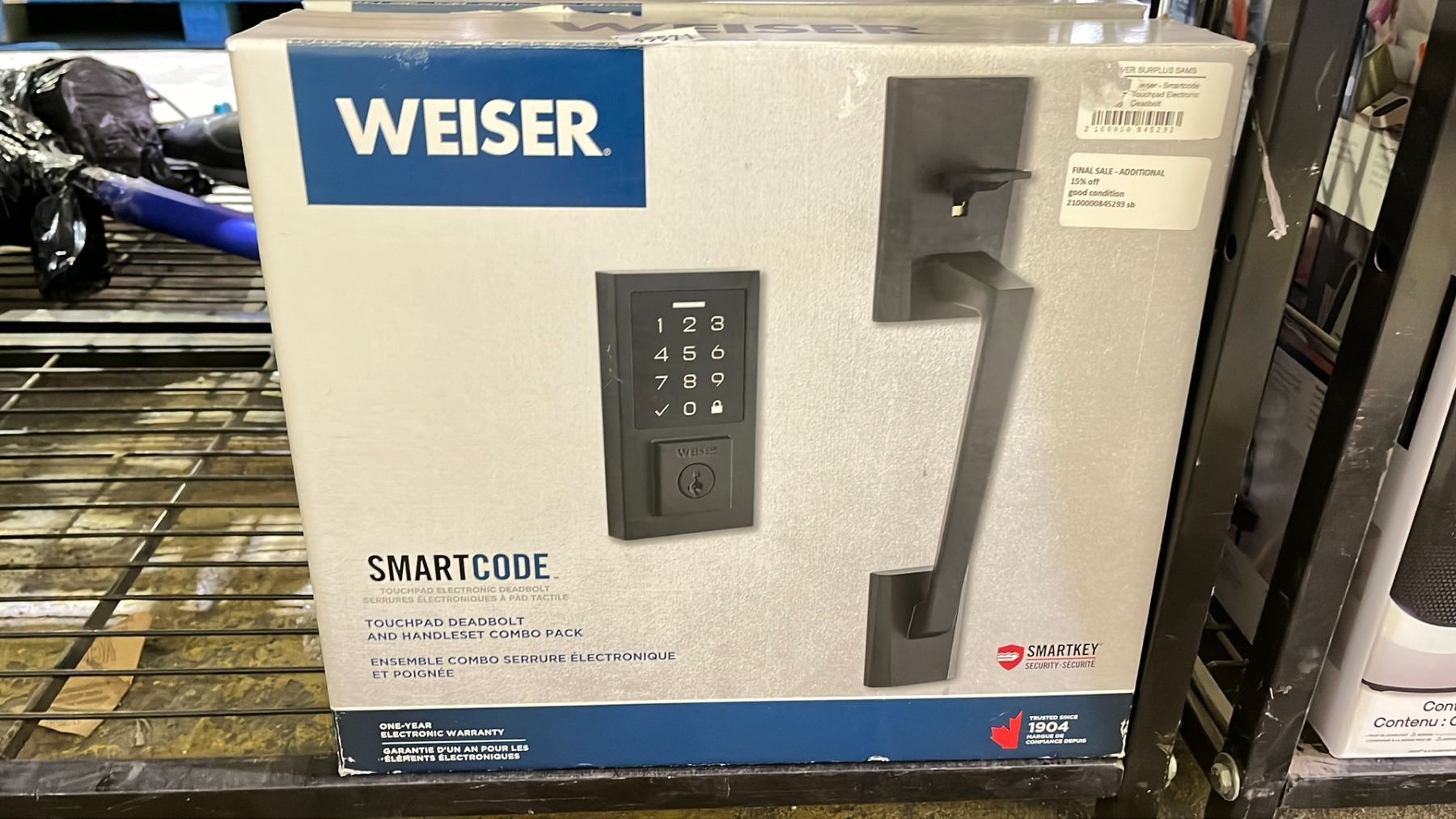 WEISER SMARTCODE TOUCH PAD, DEADBOLT, AND HANDLE SET COMBO PACK - Able ...