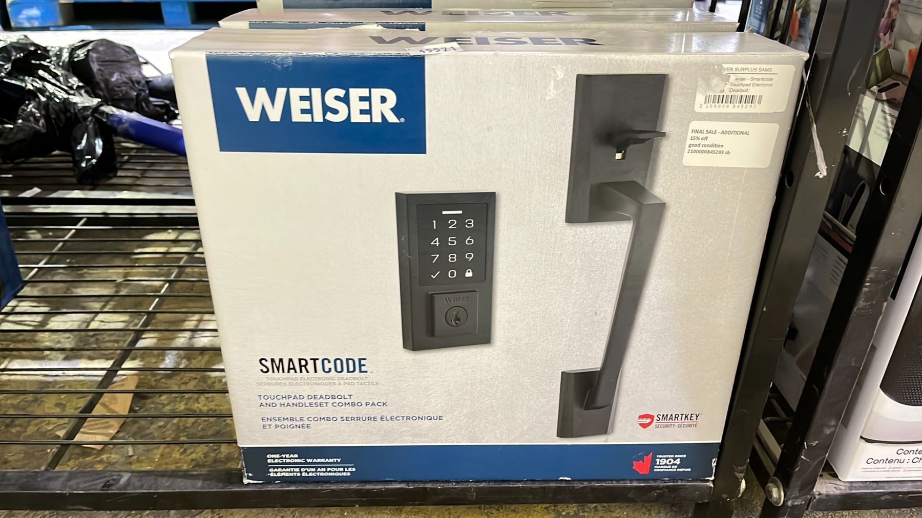 WEISER SMARTCODE TOUCH PAD, DEADBOLT, AND HANDLE SET COMBO PACK - Able ...