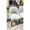Image 2 : 3 GREY FABRIC DINING CHAIRS