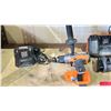Image 2 : SHELF LOT OF RIDGID TOOLS INCLUDING; SAWZALL, BATTERY, AND MORE