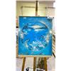 Image 2 : FRAMED ARTIST SIGNED PRINT OF UNDERWATER SCENE 28.5" X 19", FRAMED PHOTO OF GOLF COURSE WITH