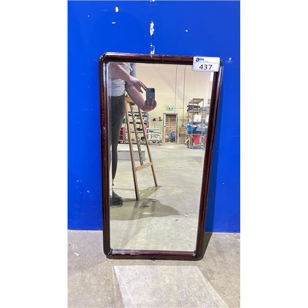 FRAMED MIRROR 19" X 38"