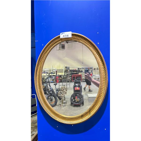 FRAMED OVAL MIRROR 25" X 31"
