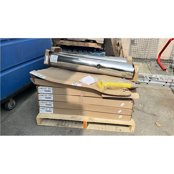 PALLET OF 5 KAMCO EZ-ROLL 3/8" X 25' & 2 EXCEL 6EL48 STAINLESS STEEL CHIMNEYS