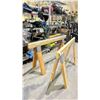 Image 2 : 2 WOOD SAW HORSES