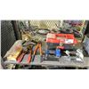 Image 2 : SHELF OF ASSORTED TOOLS INCLUDING; NAILERS, PEX CLAMPER, TOOLBOXES & MORE