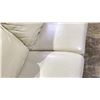 Image 2 : 2 WHITE LEATHER ELECTRIC LOVESEATS *UNKNOWN WORKING CONDITION/ NO POWER CORDS*