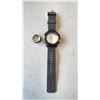 Image 1 : BLACK WINDRIVER DIGITAL WATCH & MENS BLACK & STEEL RING APPROX SIZE 12