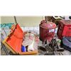 Image 2 : SHELF OF ASSORTED ITEMS INCLUDING; VINTAGE FUEL CAN, HORNS, OXYGEN TANK & MORE