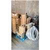 Image 2 : PALLET OF ASSORTED METAL AIR DUCT HOSING & PIPES