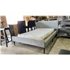 Image 2 : DOUBLE SIZE BED FRAME WITH SLATS & SINGLE SIZE MATTRESS