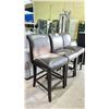 Image 2 : LOT OF 3 LEATHER BAR STOOLS