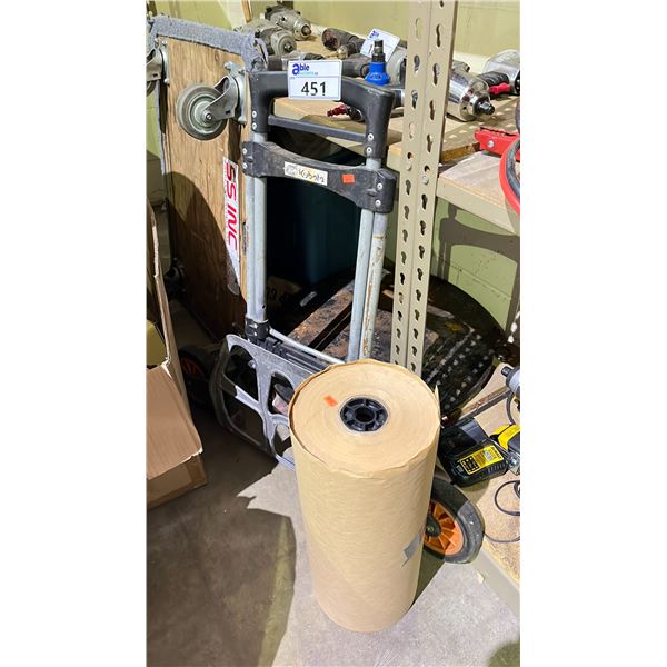 KUBOTA FOLDING CART & ROLL OF PARCHMENT PAPER