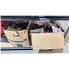 Image 2 : 2 SHELVES OF ASSORTED ITEMS INCLUDING; DOG BED WITH CAGE, LINENS & VHS/DVD'S