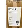 Image 2 : LOT OF 2 RIVET GOLD BEDSIDE TABLE DESK LAMPS WITH LIGHT BULBS - LINEN SHADE