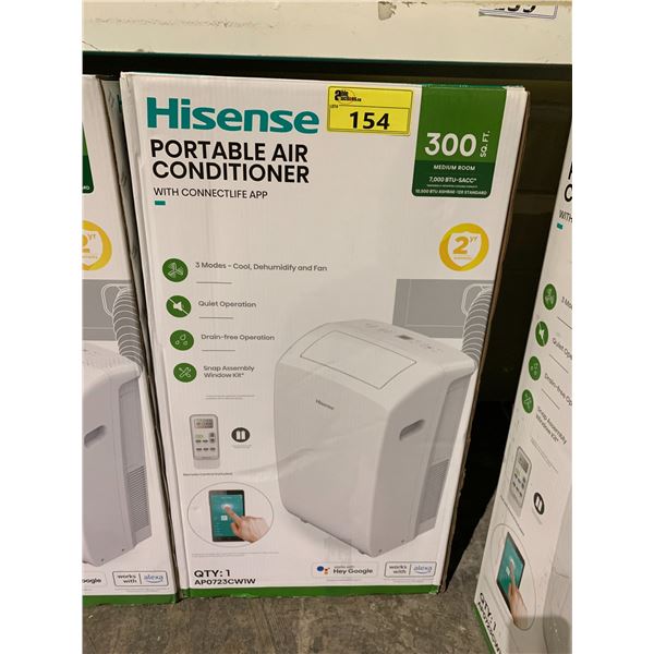*NEW WITH BOX DAMAGE* HISENSE PORTABLE AIR CONDITIONER WITH CONNECTLIFE APP 7000BTU- SACC* 10500BTU