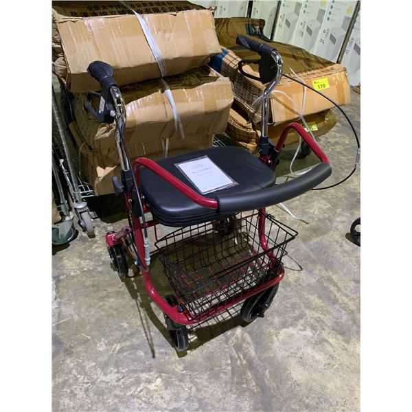 ALIDGE FIRM MOBILITY WALKER WITH SEAT MODEL MODEL ALJ-009B