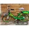 Image 2 : GREEN & YELLOW E-BIKE WITH BATTERY, KEY & CHARGER (KEY BROKEN)