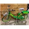 Image 2 : GREEN & YELLOW E-BIKE WITH BATTERY, KEY & CHARGER